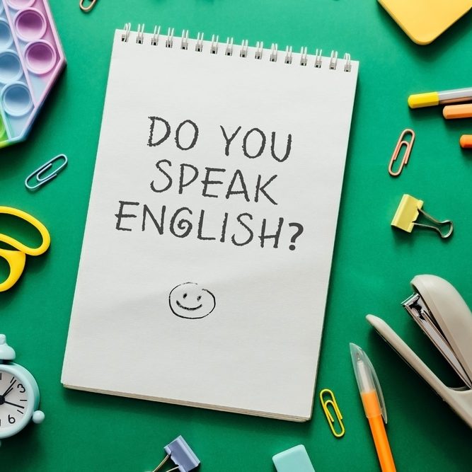 A,Notebook,With,The,Words,Do,You,Speak,English,Written